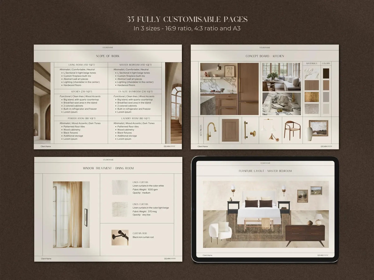 Interior Design Presentation Template – Slfmade.co