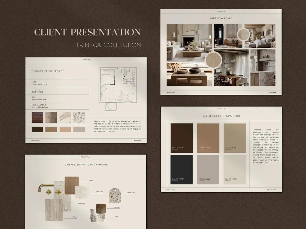 Interior Design Presentation Template – Slfmade.co