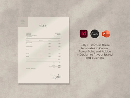 Interior Design Invoice & Receipt Templates