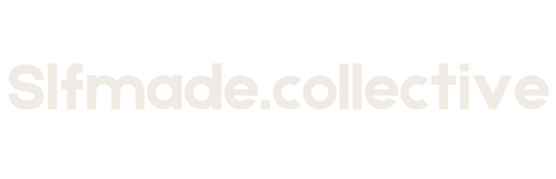White logo with a circular design on a white background