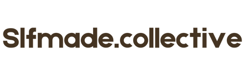 White logo with a circular design on a white background
