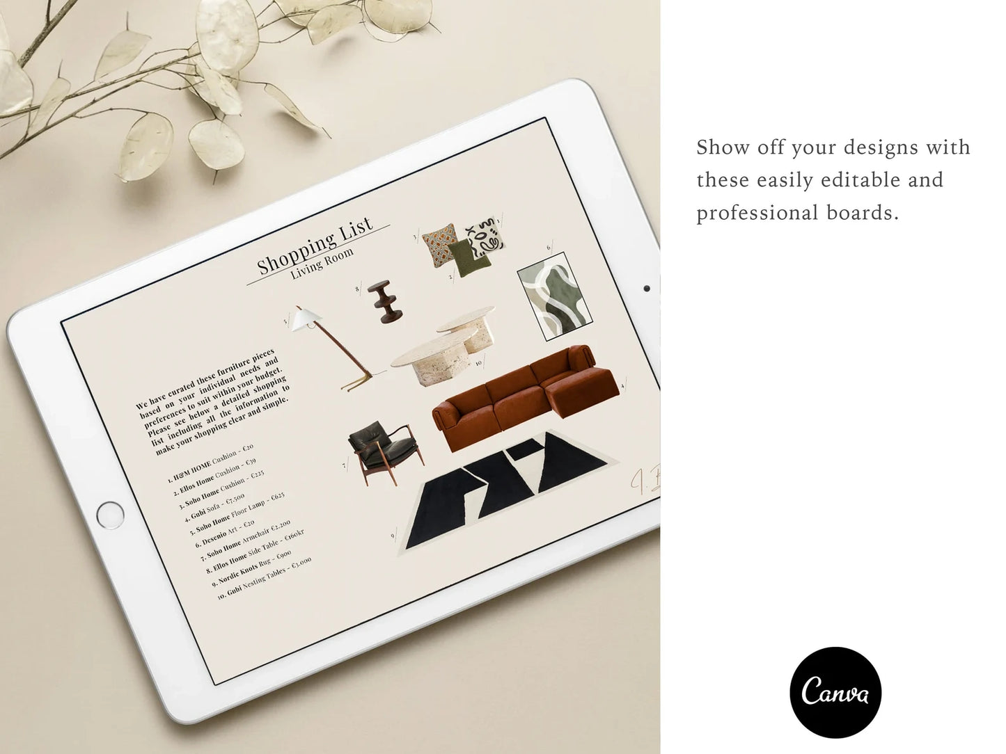 MAYFAIR | Interior Design Mood Board Template