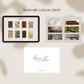 Mayfair Collection display with a tablet and sample images on a neutral background