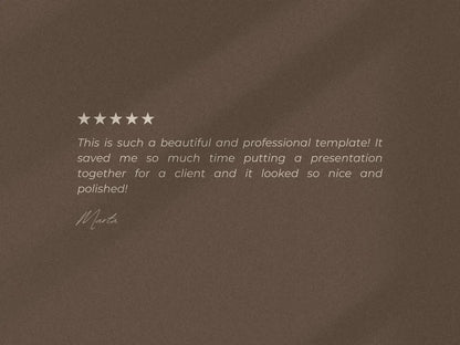 Five-star rating feedback on a brown textured background