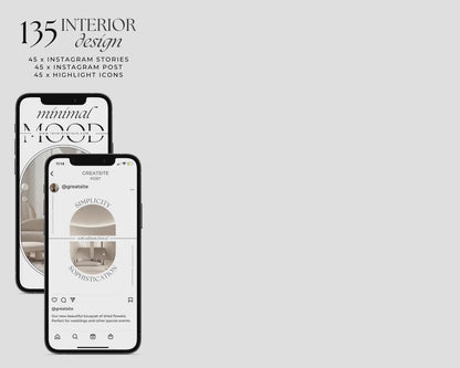 Interior Design Social Media Pack |  Mediterranean Studio [135 Posts]
