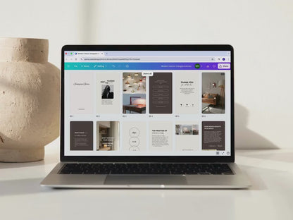 Interior Design Social Media Pack |  Warm Luxury [60 Posts]