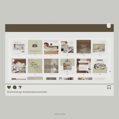 Interior Design Social Media Pack |  Japandi Minimal [30 Posts]