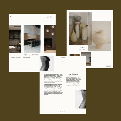 Interior Design Social Media Pack | Neutral Brown Concrete [108 Posts]
