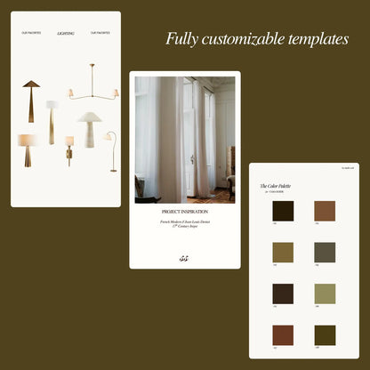 Interior Design Social Media Pack | Neutral Brown Concrete [108 Posts]