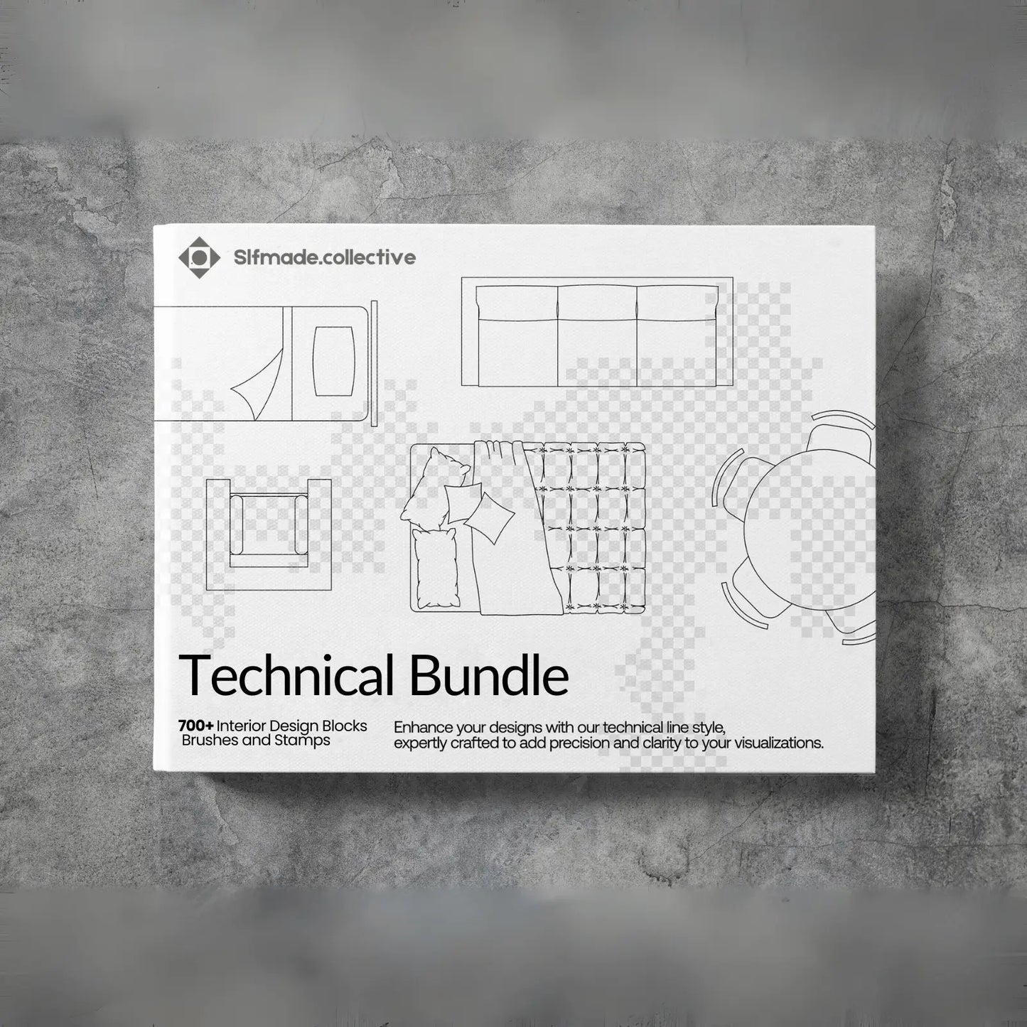 Sifmade collective technical bundle packaging on a textured gray background