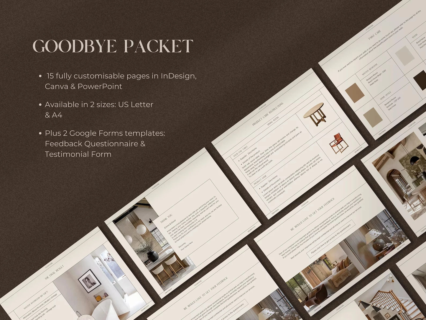 TRIBECA | Full client experience kit : 6 Interior Design's Templates + Bonus