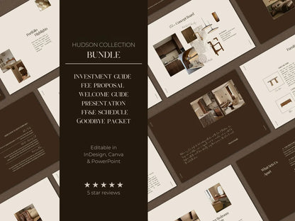 Hudson Collection Bundle with investment guide, fee proposal, welcome guide, and other documents.