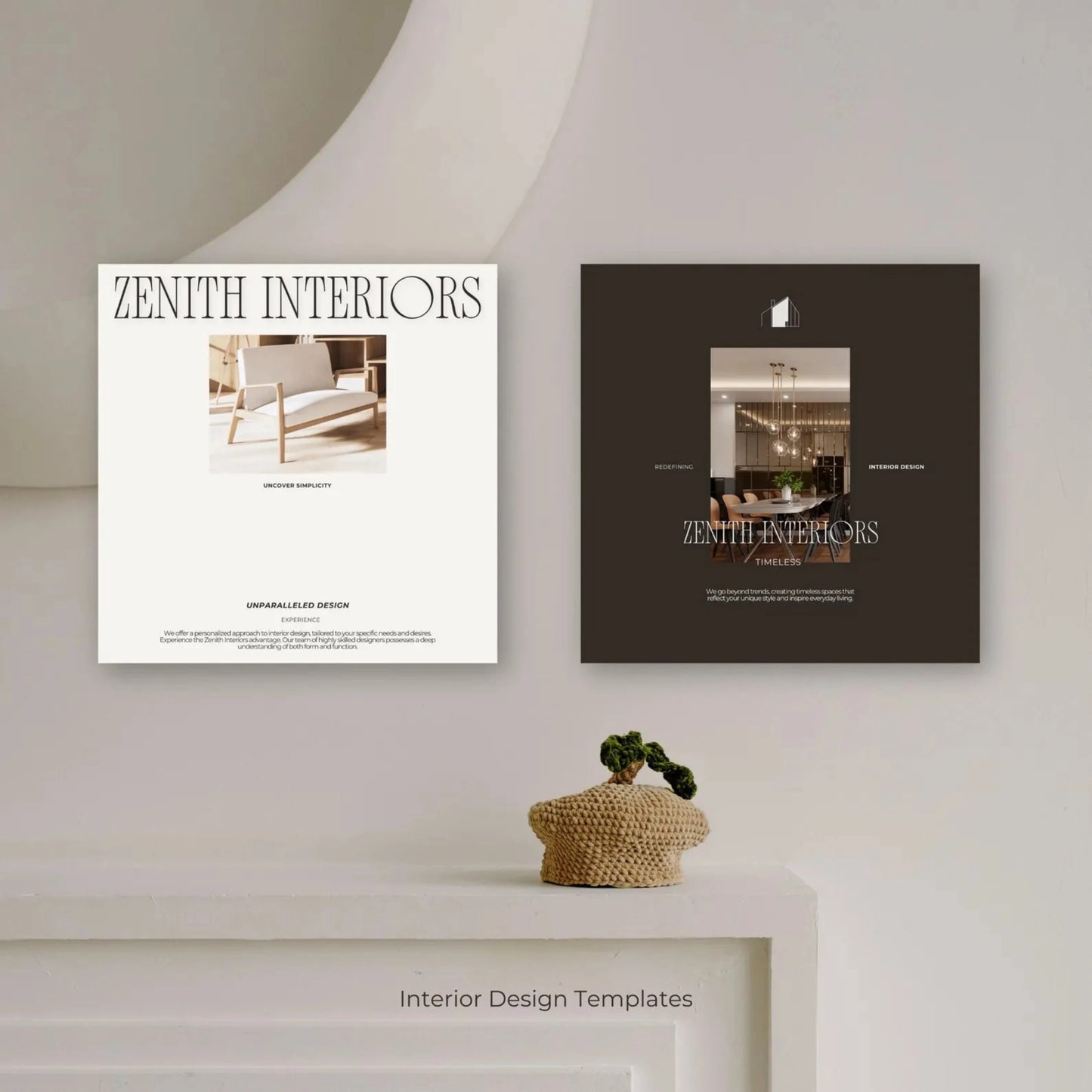 Interior Design Social Media Pack | Zenith Studio [30 Posts]